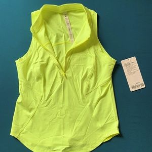 New LuLu Lemon - Activewear - Front Zip - Mock Neck - Tennis Tank